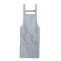 Blue Striped Cross-Back Kitchen Apron