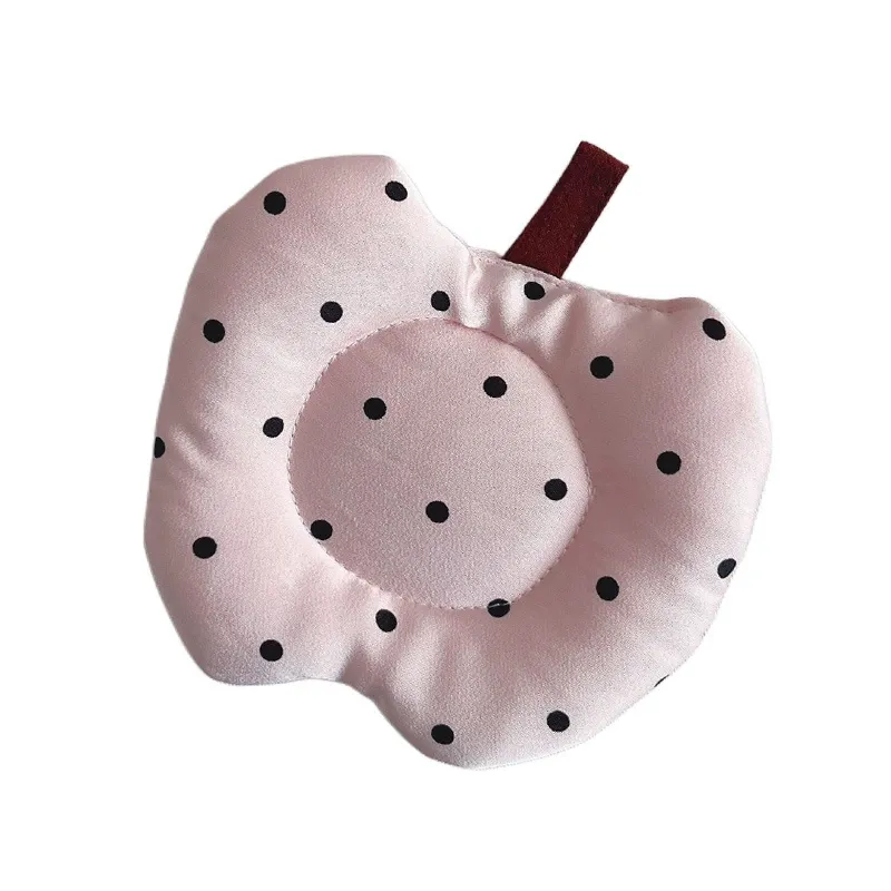 Cute Polka Dot Apple Coaster Pink