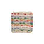 Handwoven Fringe Coasters Multi-color
