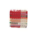 Handwoven Fringe Coasters red