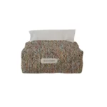 Multicolor Boucle Tweed Fabric Tissue Box Cover Luxury Decor
