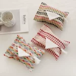 Retro Woven Fabric Tissue Box Cover