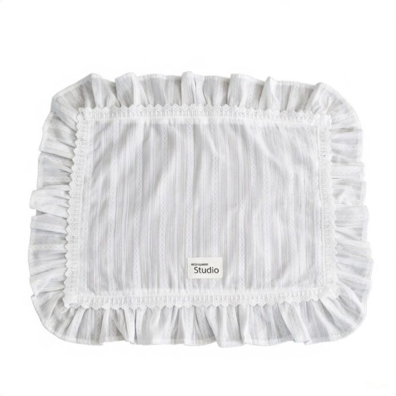 Ruffled White Lace French Cottagecore Placemat