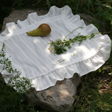Ruffled White Lace French Cottagecore Placemat