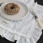 Ruffled White Lace French Cottagecore Placemat