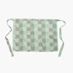 Striped Checkered Half Apron green