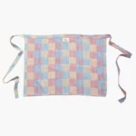 Striped Checkered Half Apron pink