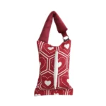 Valentine Heart Hanging Tissue Holder Pouch Geometric Hexagon Hearts