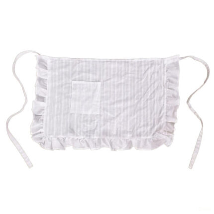 White Ruffled Half Apron