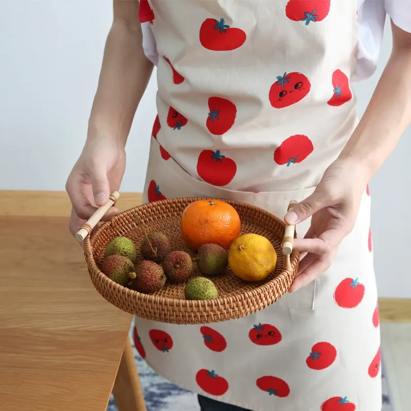 girl in cute tomato apron