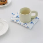 Bow-Embellished Fabric Coaster
