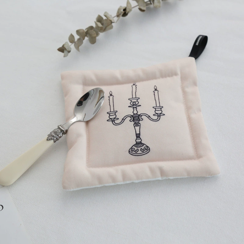 Vintage Line Art Coasters Candelabra Design
