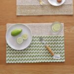 Zigzag Weave Mat Green