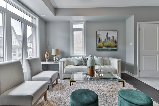 Multifunctional storage ottoman in a small apartment living room