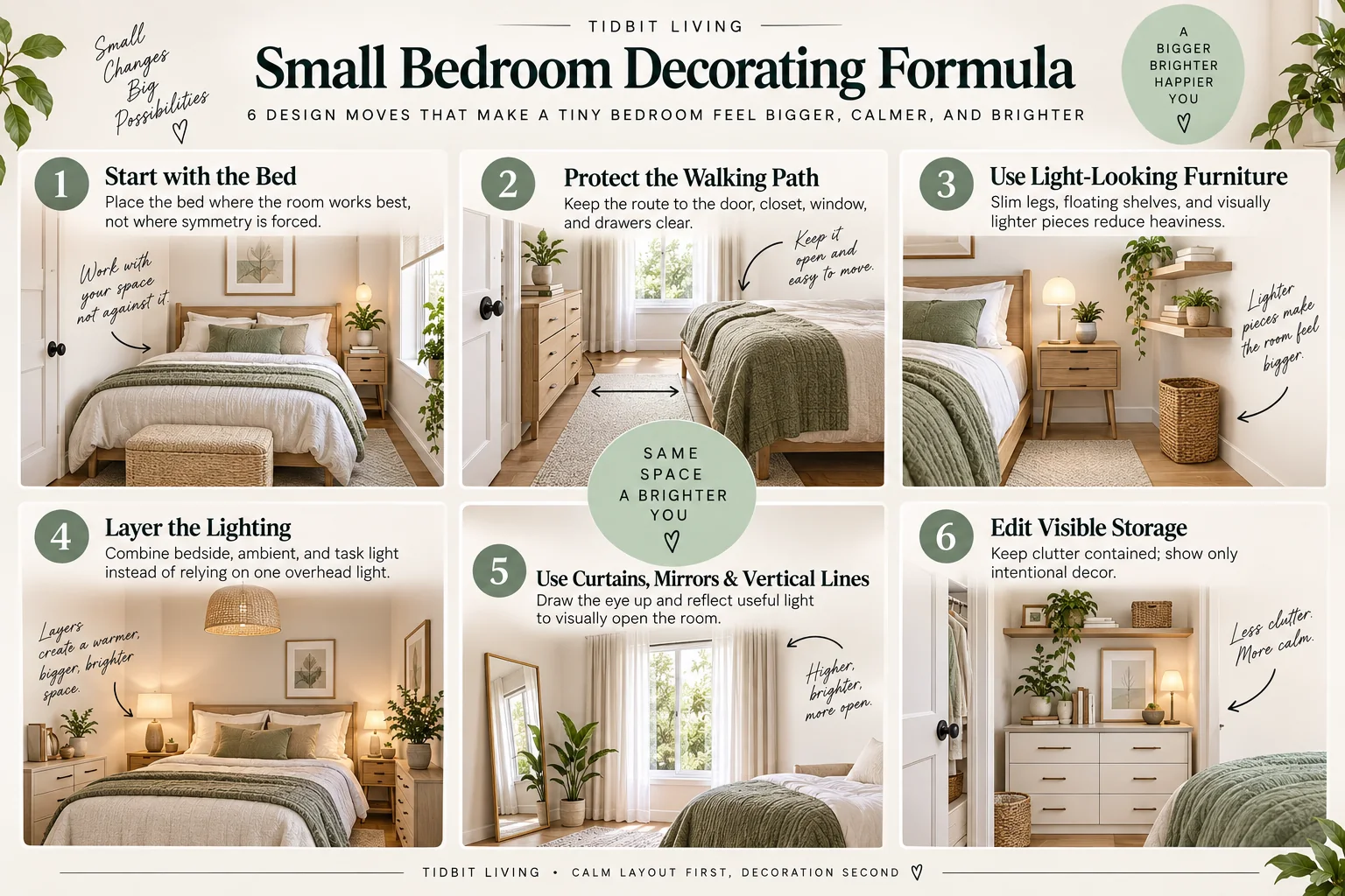 small bedroom decorating formula