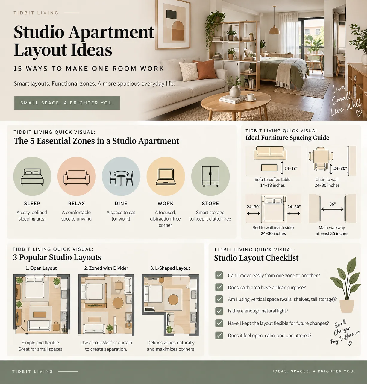 studio apartment layout planning